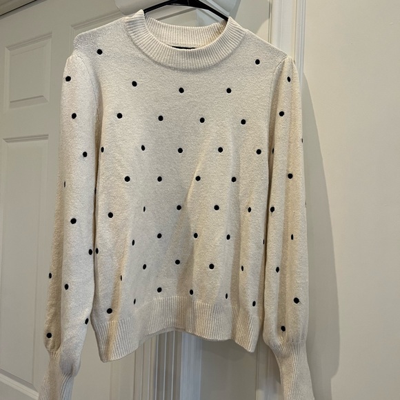 Who What Wear Sweaters - Who What Wear polka dot,  mock neck sweater